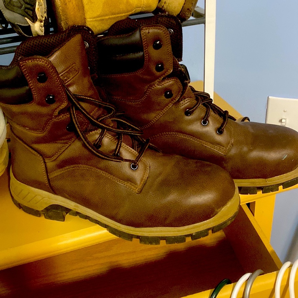 boots, sturdy lace ups